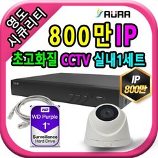 영도시큐리티 초고화질 800만 IP 패키지 자가설치 CCTV 풀세트, 실내1개+케이블30M, 1개