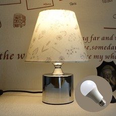 보성조명 국내생산 루비아 스탠드 온오프 스위치 LED 스탠드 조명 3종 (LED 전구증정), 꽃백색