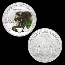 기념 주화 코인 북극곰 실버 동전 북극 희귀 동물 도금 메달 수집품 플라스틱 쉘 공예, [12] Style 12