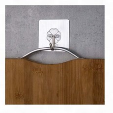 접착식고리 주방 욕실 투명 후크 걸이 강력 접착 사각, 1개, 상세페이지 참조