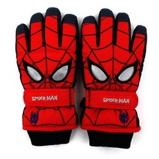 WINGHOUSE 男童蜘蛛人臉部圖案觸控滑雪手套 MV0222