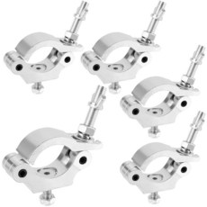 SEHOI 5팩 무대 조명 클램프 튼튼한 알루미늄 합금 트러스 클램프 LED DJ 조명 프로젝터 파 라이트 움직이는 헤드 빔용 O클램프 3.8-5.1cm(1.5-2인, SEHOI 5팩 무대 조명 클램프, 튼튼한 알루미늄 합