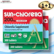 선 클로렐라 크로렐라 200mg 300정 2개 비타민B12 베타카로틴 엽록소