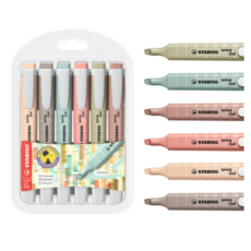 [STABILO] 스윙쿨 형광펜 네이쳐 컬러 6색 세트, 1세트