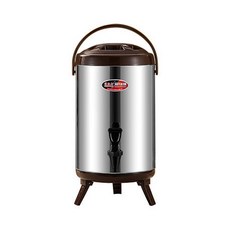 상업용 스테인리스 물끓이는기계 전기 가열판 8L 보온통 스텐 스틸 업소용 대용량, 브라운 보온통