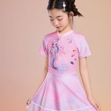 兒童連體美人魚泳衣 女童可愛防曬速幹泳裝