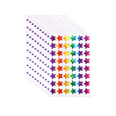 스노벨 레이져 원형 하트 별 스티커, 1개, 별(480개) S2210