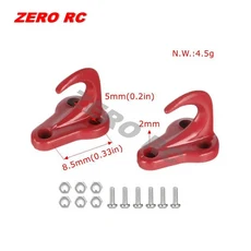 RC 1/10 스케일 장식 소화기 부품 크롤러 삽 액세서리 락 견인 합금 체인 탱크 히치 트럭, 1개, Metal Tow Hook C