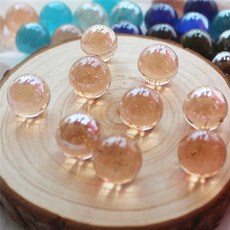 台灣熱銷 18 水晶玻璃珠彈珠球 純色兒童溜溜 海藍色天藍色玻璃球裝飾遊戲棊, 18MM淡琥珀色20個, 1個