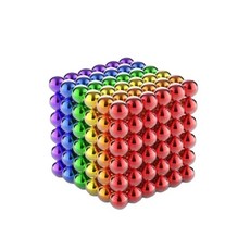 구슬자석 블럭 1000개 볼-10색의 원형 1000cps 컬러 비즈, B. 8색 216개세트