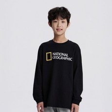 내셔널지오그래 NATIONAL GEOGRAPHIC KIDS K253UTS902 베이직 빅로고 싱글 티셔츠 CARBON BLACK 453823