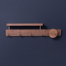 實木創意壁掛 衣架鑰匙掛鉤 玄關置物架 掛包收納架, 50CM, 1個