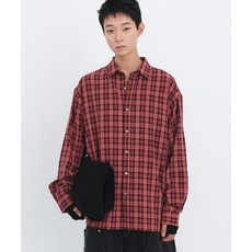 [미나브] 버블 오버 체크 셔츠 [바비핑크]