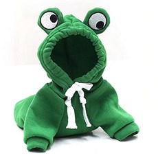 프렌치 불독 치와와 로파 파라 페로(그린 XL)를 위한 따뜻한 개 겨울 옷 귀여운 과일 코트 후디 플리스 애완견 코스튬 재킷