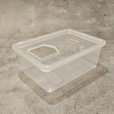 도마뱀 습식은신처 크레스티드게코 알통 수태통, 1개, 투명