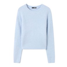 BNX 소프트 라운드넥 크롭 긴팔 니트 BX4KP020L0 720264