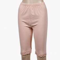 보온성 여성 내복 하의 5부 레이스 내의 기모 5부내복 속바지