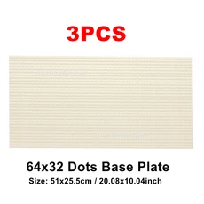 3개 세트 32x64 베이스플레이트 DIY 조립식 소형 블록 클래식 벽돌 MOC 시티 피규어 건설용, 04 3PCS White