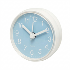 낙타의숲 욕실 시계 흡착식 방수 무소음 화장실 벽걸이 파스텔 3컬러, 스카이 블루