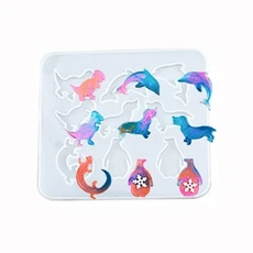 DIY 오션 테마 금형 실리콘 해양 불가사리 쉘 바다 거북 에폭시 수지 주조 귀걸이 펜던트 공예 만들기, 03 5