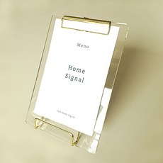 壓克力菜單板 A4 2入, 金黃色