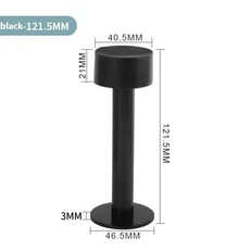 스테인레스 스틸 고무 도어 비 펀치 바닥 벽걸이 형 네일 프리 하드웨어 액세서리, 05 black 120mm