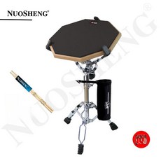 스탠드 연습용 드럼패드 입문용 타악기 초보자, 1개, 블랙 + 스네어 스탠드 + 스틱 홀더