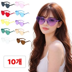 별오점 웃긴 파티 하트 별 선글라스 안경 용품, 10개, 하트 안경