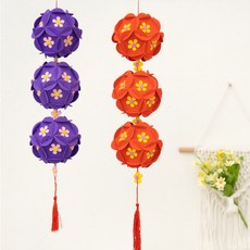 민화샵도 EVA 플라워볼 모빌 만들기 (3종 택1), 보라, 1개