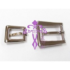 安提帕斯手工皮革梯型皮帶頭 - 銀色, 1個