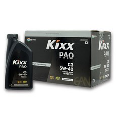GS KIXX PAO C3 5W40 합성엔진오일 1L, 2개