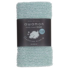 히오리에 아와몬 샤워타올 일본, 1개, 1개입, 하드 라이트블루