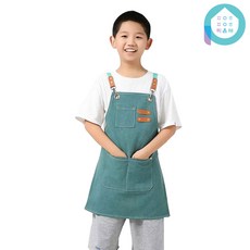 블루마운틴 바리스타 캔버스 자수 각인 로고 리틀 앞치마