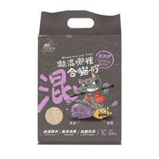 毛孩綠洲 凝混哪裡 混合貓砂 7L 豆腐砂 乾爽款, 1個