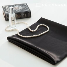 천가게 공단원단 스판 새틴 폴리 실크 천 럭셔리 블랙