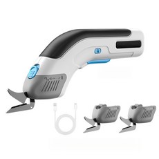 니치유 자동 재단가위 충전식 무선 전동 재단 가위, 1세트, 화이트