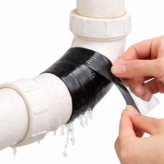 자가융착 보수용 실리콘절연테이프 누수방지 방수전기테이프 배관보수 파이프라인수리용, 블랙