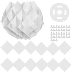 종이 접기 램프 그늘 거실 식당 침실을위한 흰색 접이식 종이 펜던트 조명 그늘 북유럽 미니멀리스트 천장 조명 장식