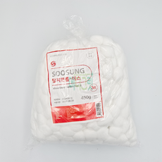 수성 코튼볼 볼형 3호(중형) 450g / 탈지면 롤 슬라이스형 의약외품, 1개