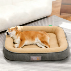 BangPang 사계절 반려동물 푹신한 편안한 강아지 방석 쿠션, 1개, 브라운