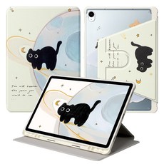 DUNNO 360도 회전 가능 패턴 디자인 아크릴 삼성 탭 케이스, 1개, 1-행성 고양이 1개, 1-행성 고양이