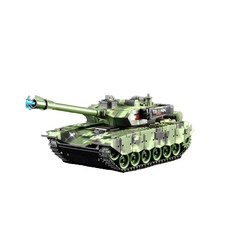 TAONIK 遙控坦克，350°炮塔旋轉，履帶爬坡，後座力震動，一鍵演示，可充電, 綠色13通99式坦克【手機+遙控】二組鋰電池+水彈, 1個