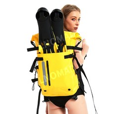 프리다이빙핀가방 핀백 롱핀 다이빙 배낭 방수 고급 케이스, 블랙 (30L-플리퍼스 백팩), 블랙 30L