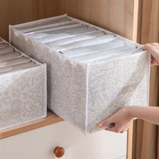 의류 속옷 바지 양말 칸막이 정리함 리빙 수납 박스, 6단 그레이, 6단 그레이, 1개
