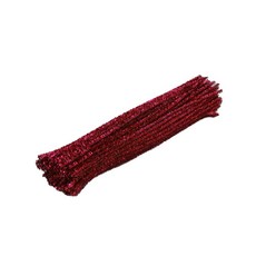 閃亮亮毛根扭扭棒 金蔥 約100入 30CM 彩色 單色 兒童勞作 DIY 手作 美勞創作, 16.紅色, 1個