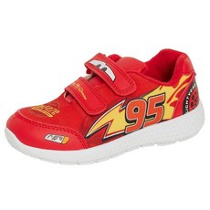 Disney Cars Boys Trainers 아동용 라이트닝 맥퀸 스포츠 슈즈 이지 패스너 스니커즈 스케이트 펌프스 레드 8.5 작은 아동