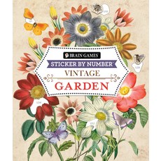 (영문도서) Brain Games - Sticker by Number - Vintage: Garden Paperback, Publications International,..., English, 9781639385935