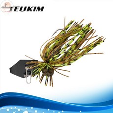 TEUKIM JIG 擋水板 複合亮片 10g 路亞餌 鉛頭鉤, D 黃色,10克 擋水板-JIG562(8), 1個