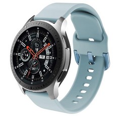 DEALELE 삼성 갤럭시 워치 3 45mm / 갤럭시 46mm 22mm 소프트 프린트 실리콘 밴드 화웨이 워치 GT5 / GT5 프로 / 4/4 프로 / 3/3 프로 /, 라이트 블루