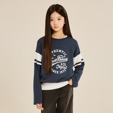 매장정품 LEVI'S 리바이스 LEVIS KIDS 바시티 크롭 긴팔티(주니어) 네이비 V253TS303P 1259682
